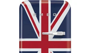 Die englische Flagge auf dem Smeg Mini-Kühlschrank