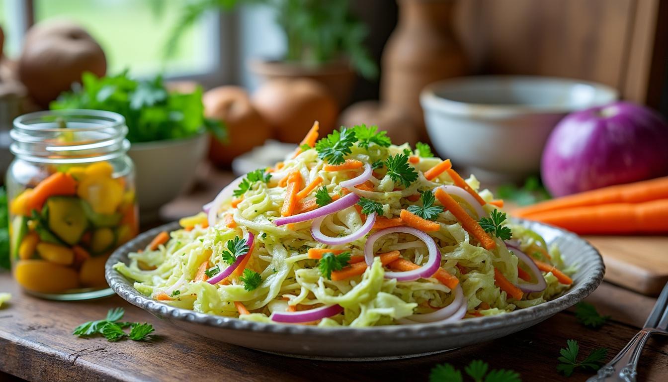 entdecken sie klassische, herzhafte und originale rezepte für bayerischen krautsalat – perfekt für traditionelle und authentische geschmacksrichtungen.