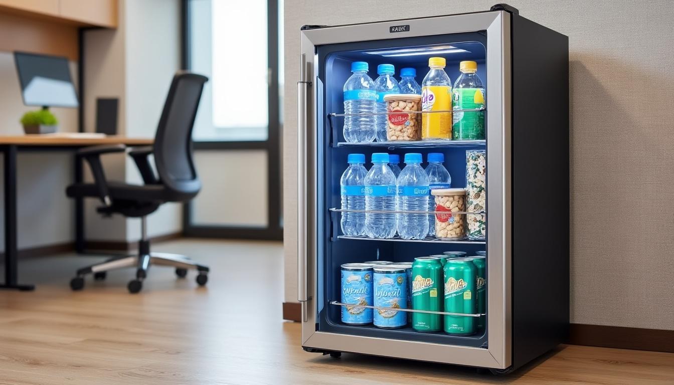 entdecken sie praktische und kompakte mini-kühlschränke fürs büro, ideal für den arbeitsplatz, um ihre getränke und snacks stets frisch zu halten.