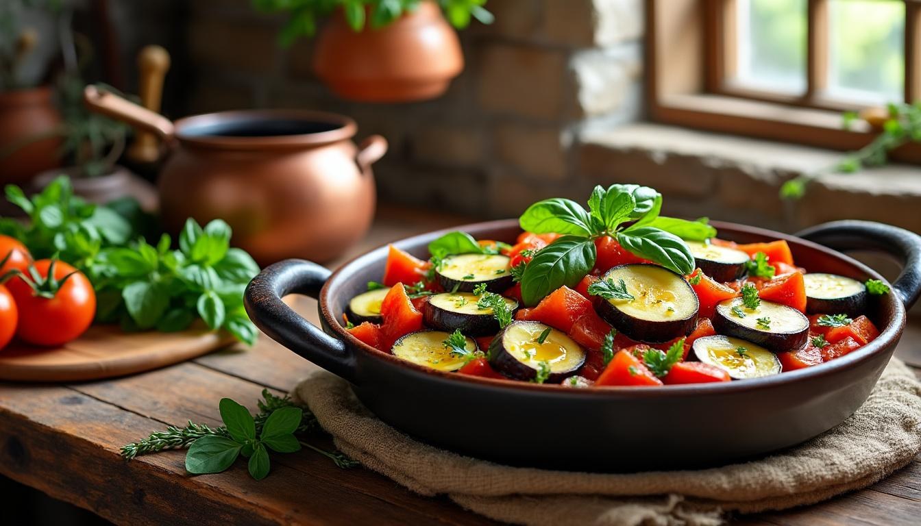 entdecken sie unser authentisches ratatouille rezept – ein klassisches provenzalisches gemüsegericht voller geschmack und frische. perfekt für gesunde und leckere mahlzeiten.