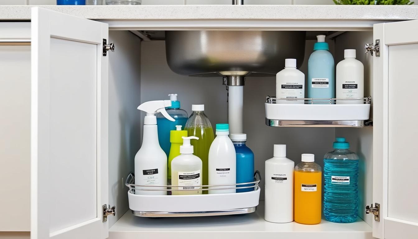 entdecken sie clevere tipps zur optimalen organisation von reinigungsmitteln im stauraum unter der spüle für mehr ordnung und platz.