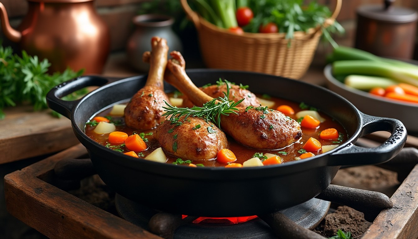 entdecken sie das traditionelle rezept für zart geschmorte kaninchenkeulen nach omas bewährtem hausrezept – herzhaft und köstlich für jeden anlass.